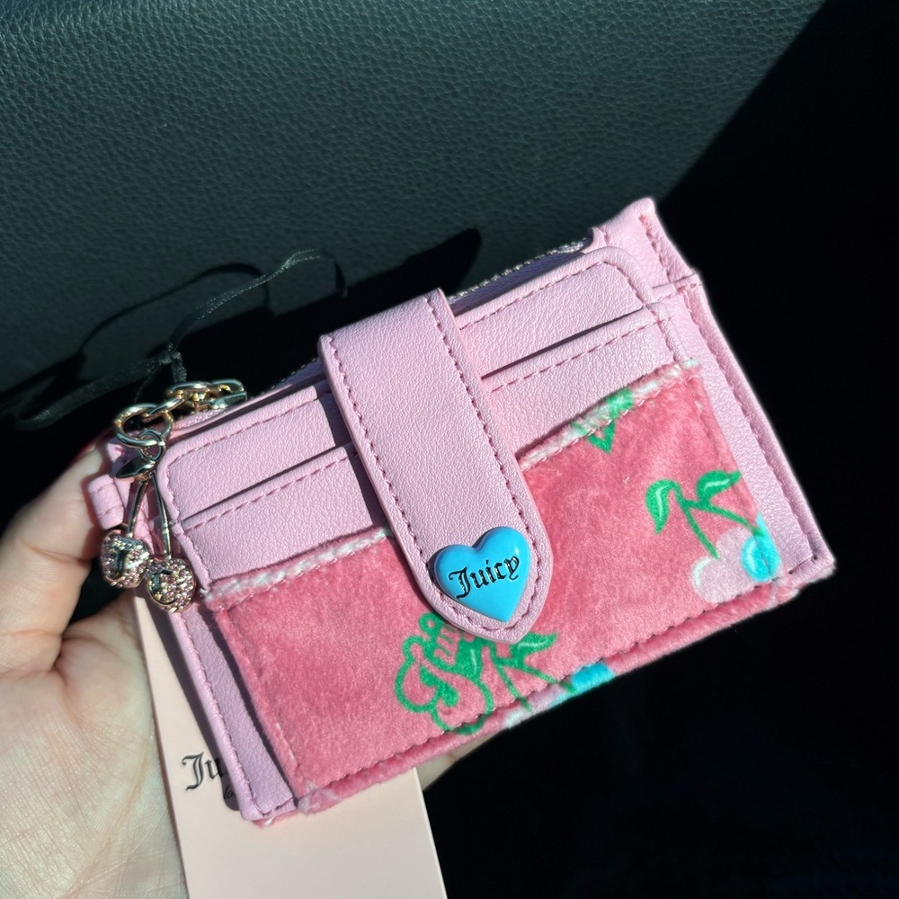 Juicy Couture Pink Juicy Retro Cherry Card Case